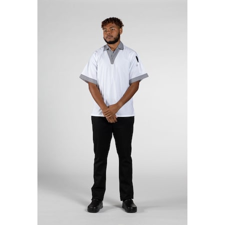 Uncommon Threads Pullover Utility Shirt Wht W/Shep Chk 3X 0940-4407